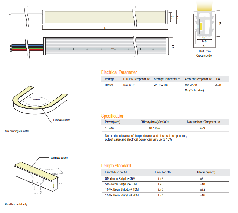 Led Strip Recessed Neon RECE 1220 SV