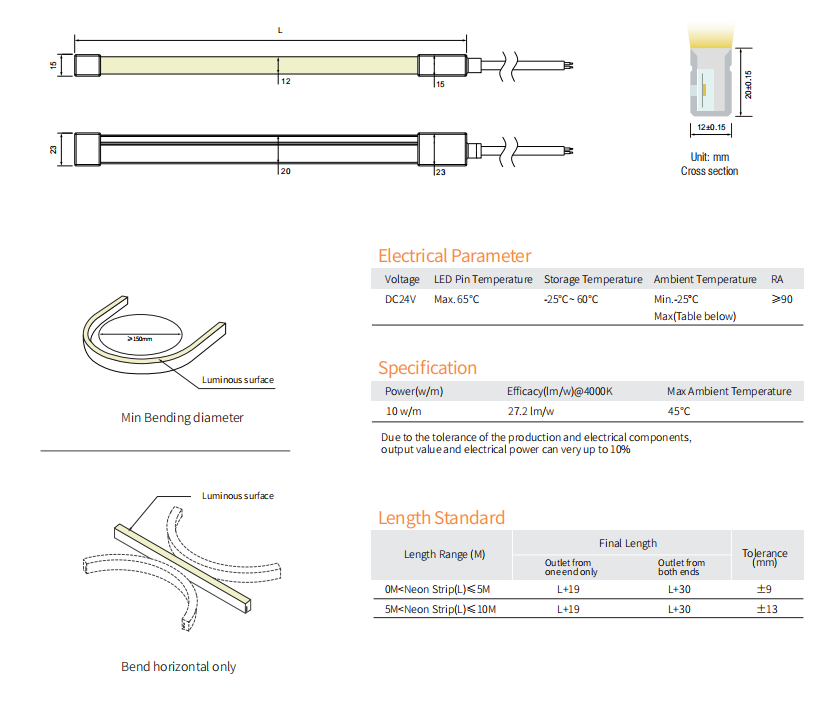 Led Strip Apex Neon IP68 Neon 1220 SV