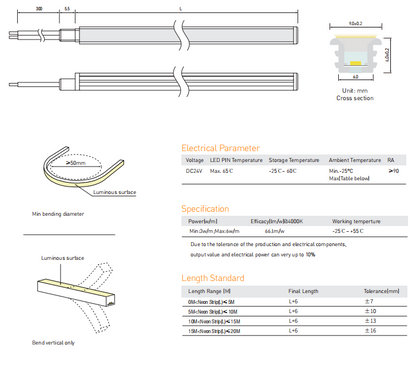 Led Strip Recessed Neon RECE 0606 TV