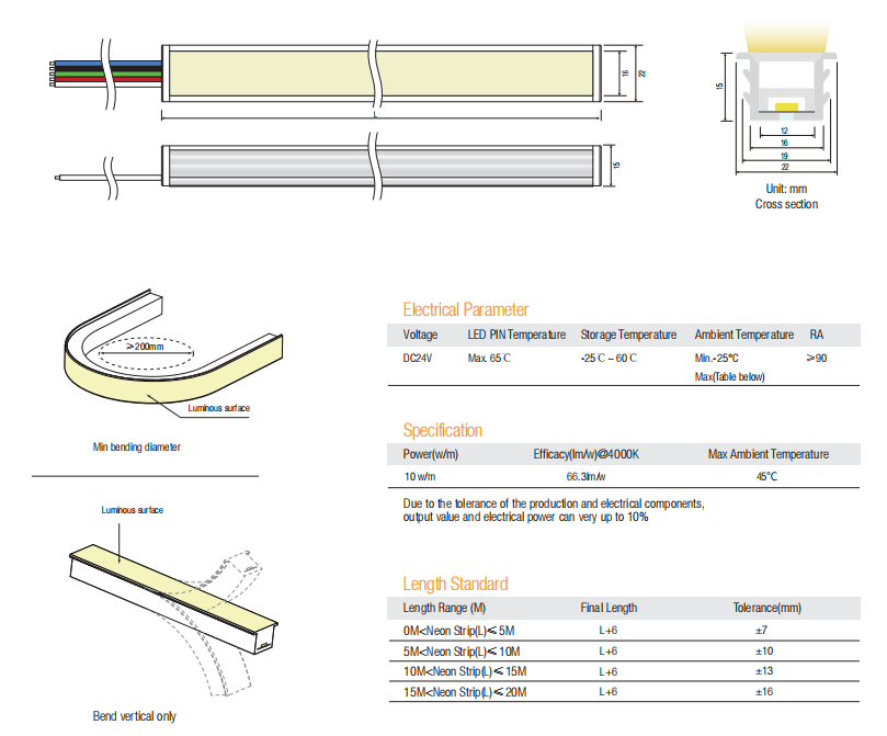 Led Strip Recessed Neon RECE 1615 SV